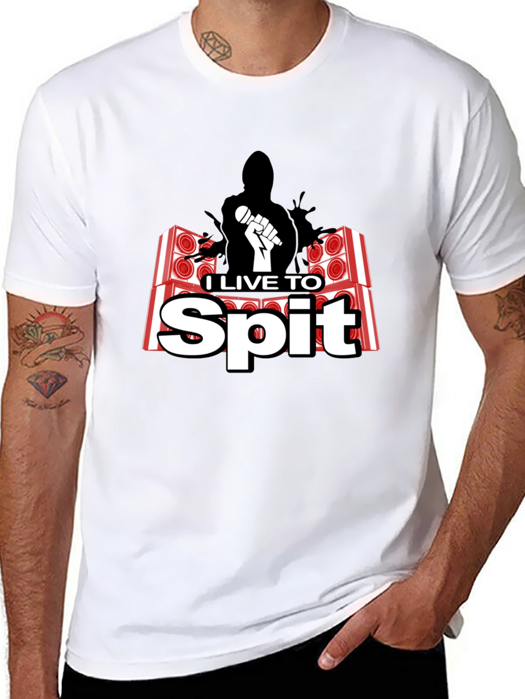 I Live To Spit Graphic T-Shirt