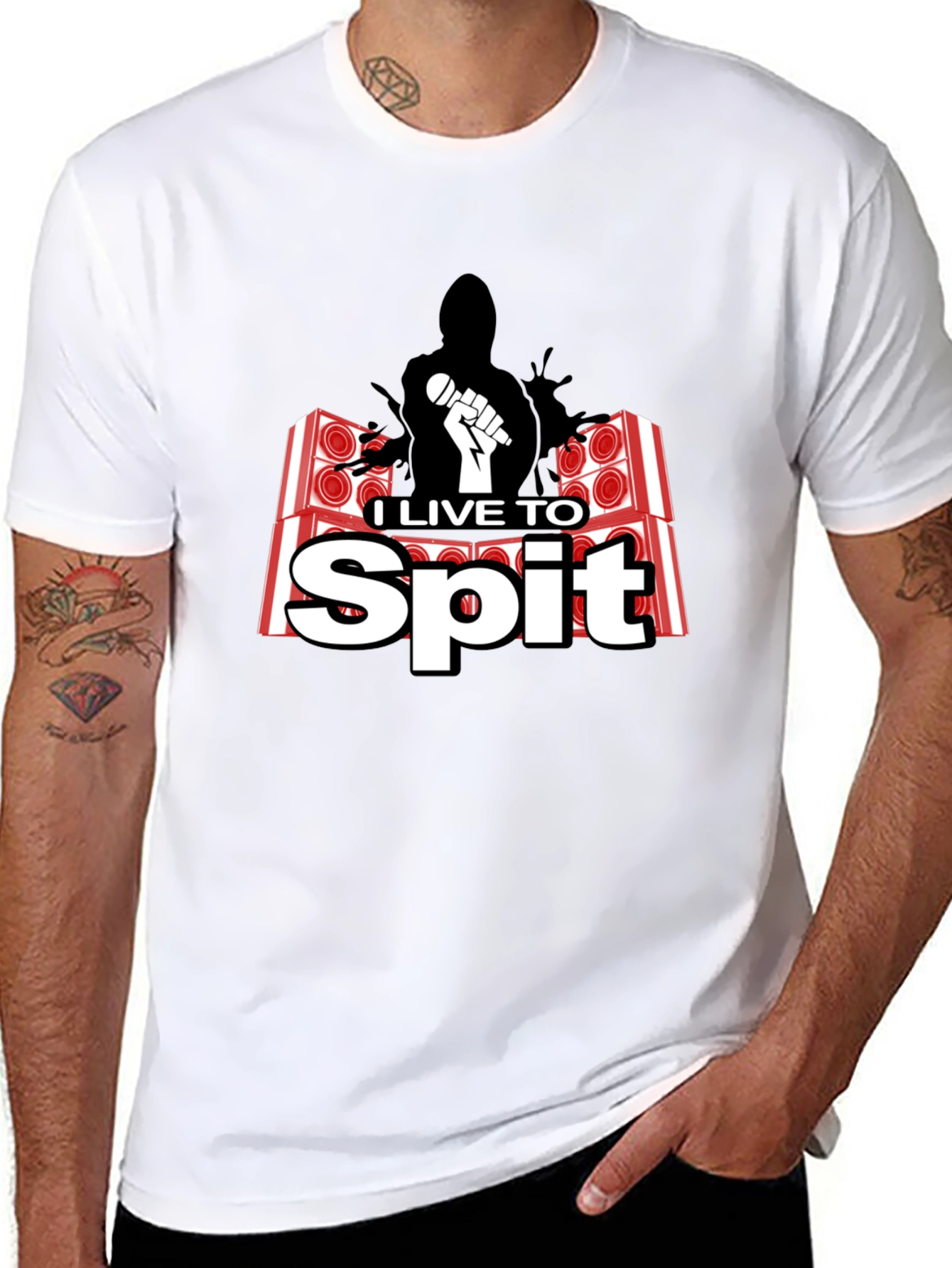 I Live To Spit Graphic T-Shirt