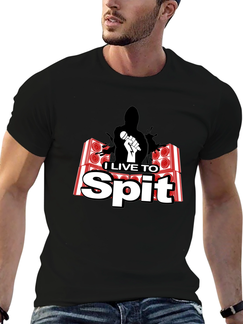 I Live To Spit Graphic T-Shirt