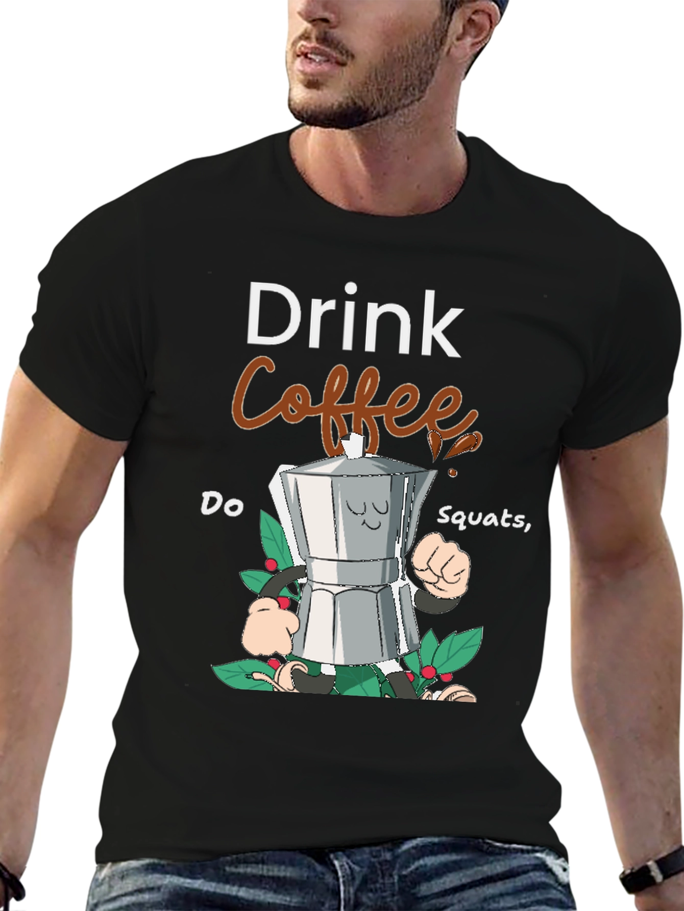 Drink Coffee Do Squats Graphic Tee