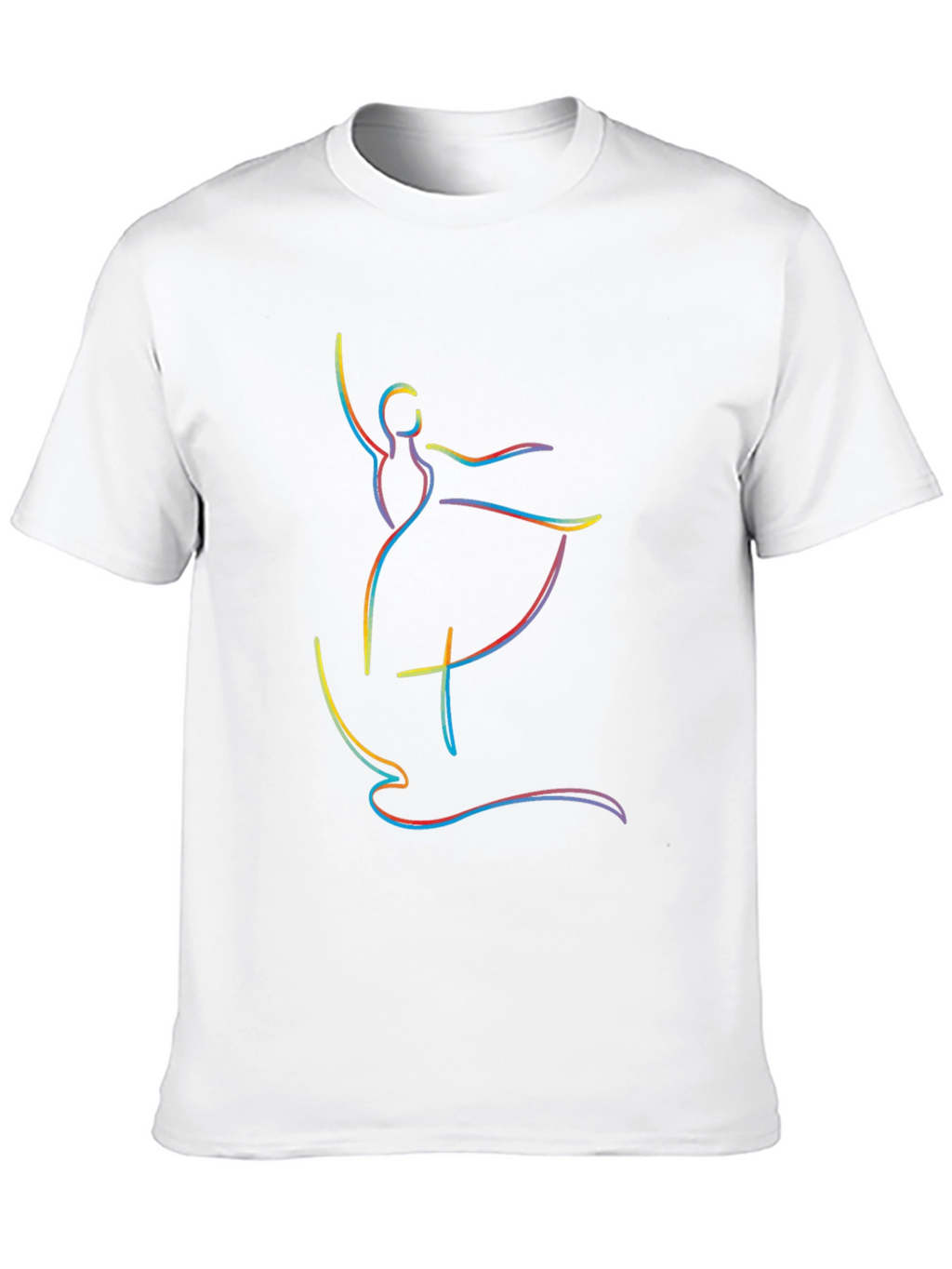 Colorful Ballerina Graphic T-Shirt