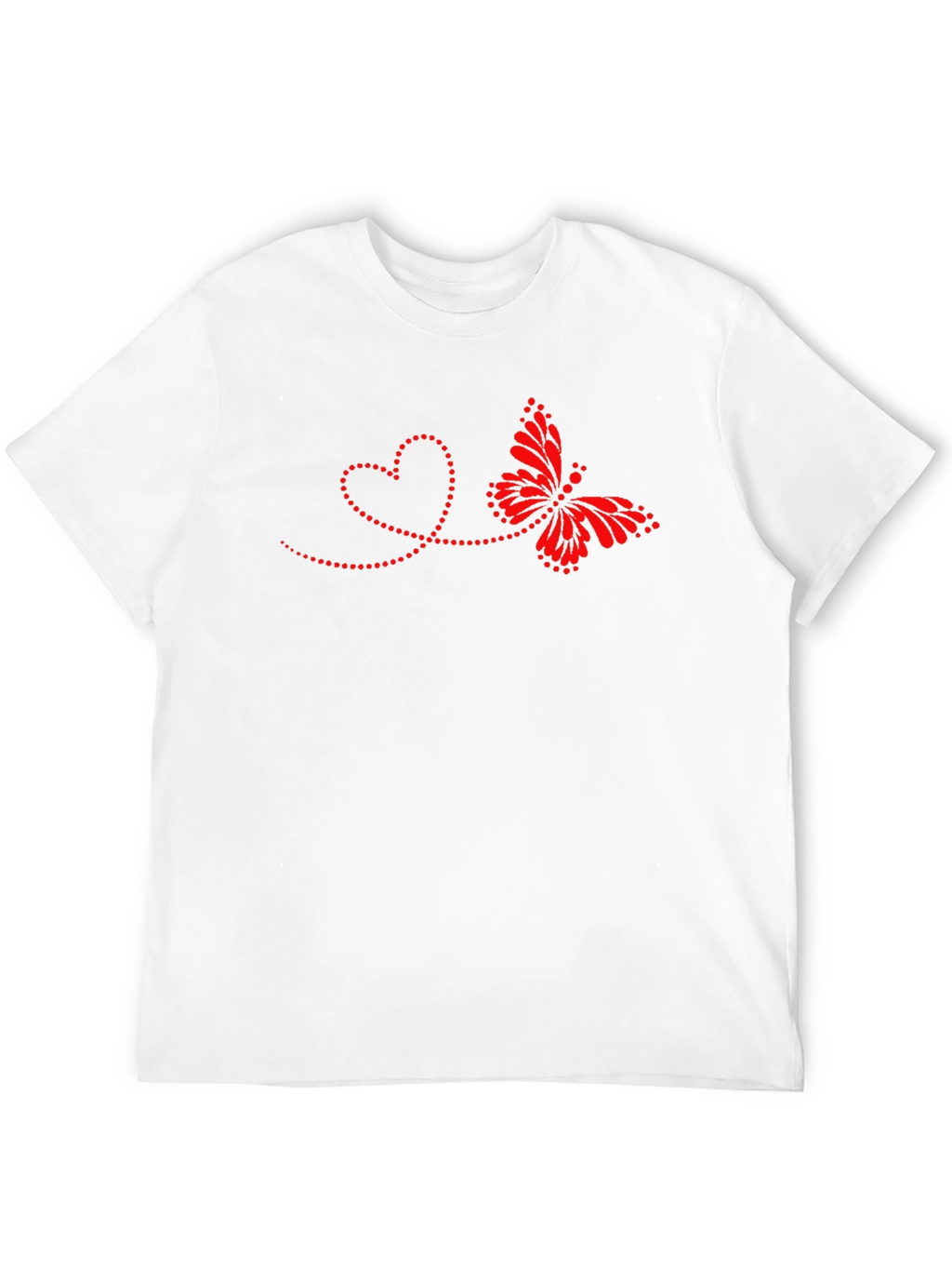 Heart & Butterfly Graphic Tee - Mens Black T-Shirt
