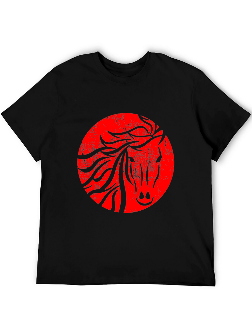 Red Horse Silhouette Graphic T-Shirt