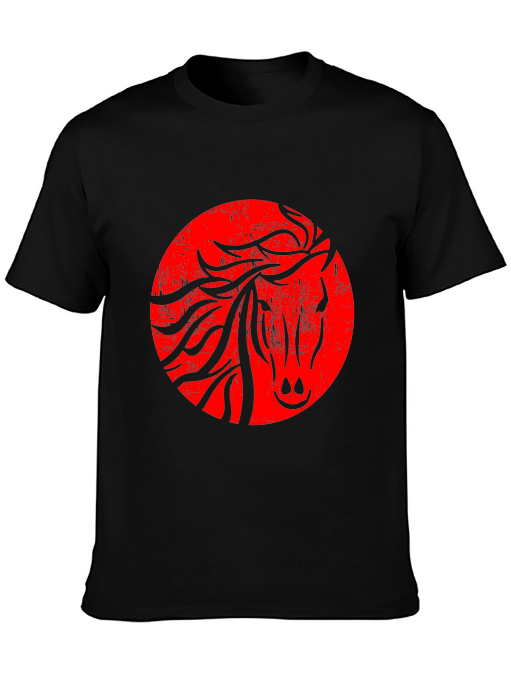 Red Horse Silhouette Graphic T-Shirt