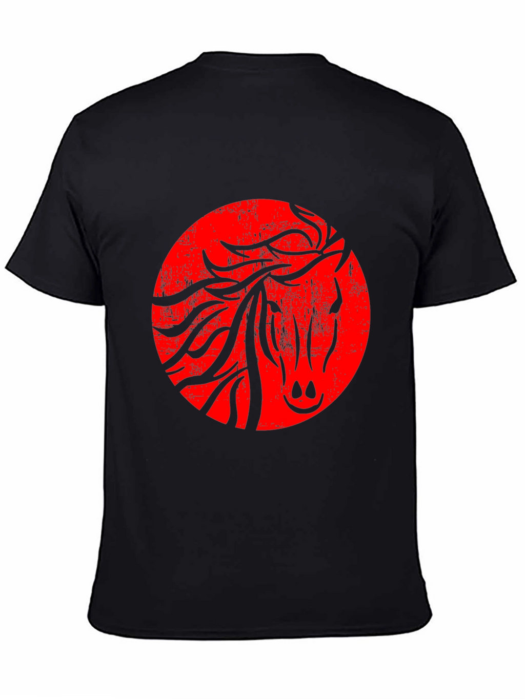 Red Horse Silhouette Graphic T-Shirt