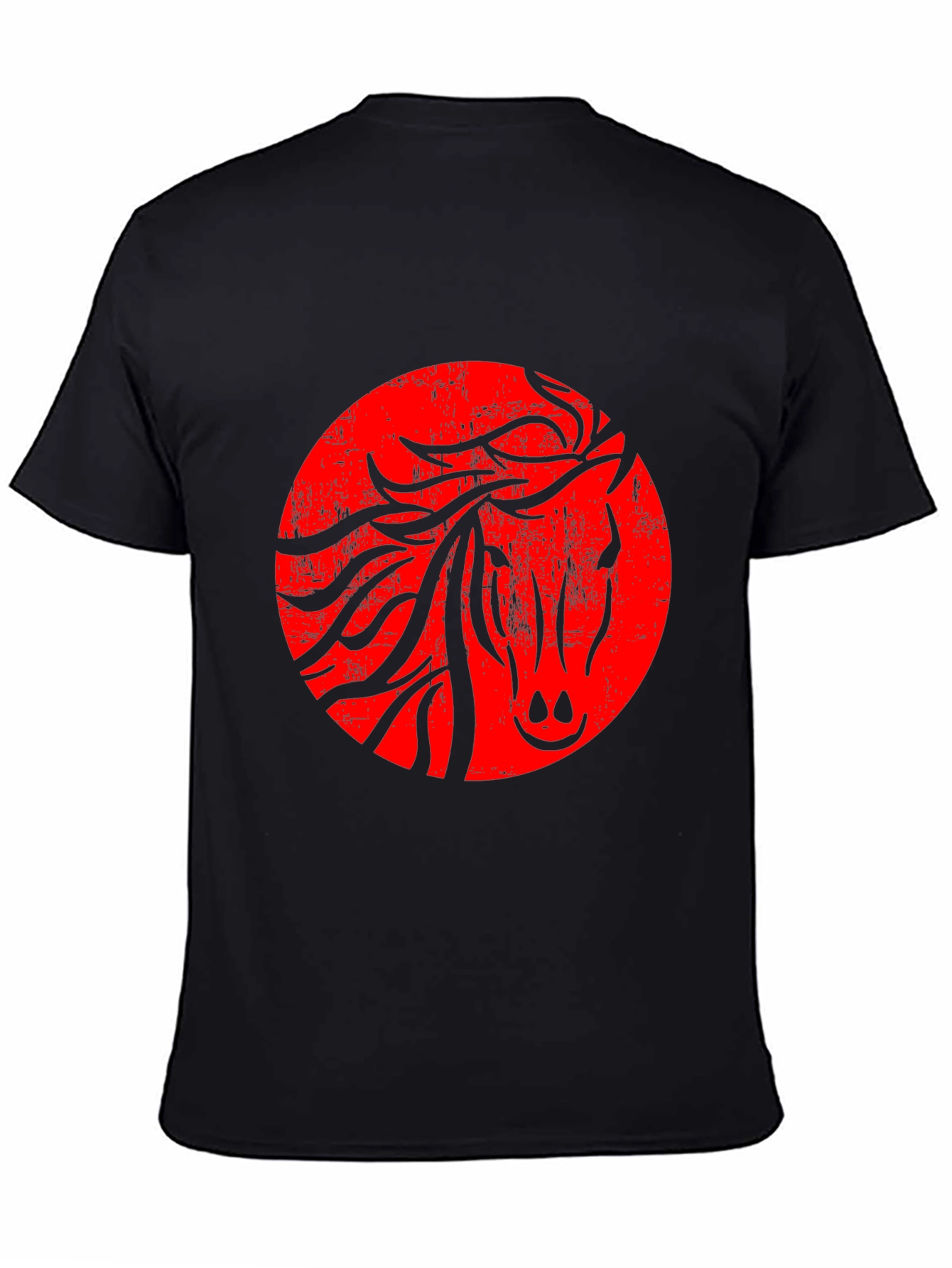 Red Horse Silhouette Graphic T-Shirt