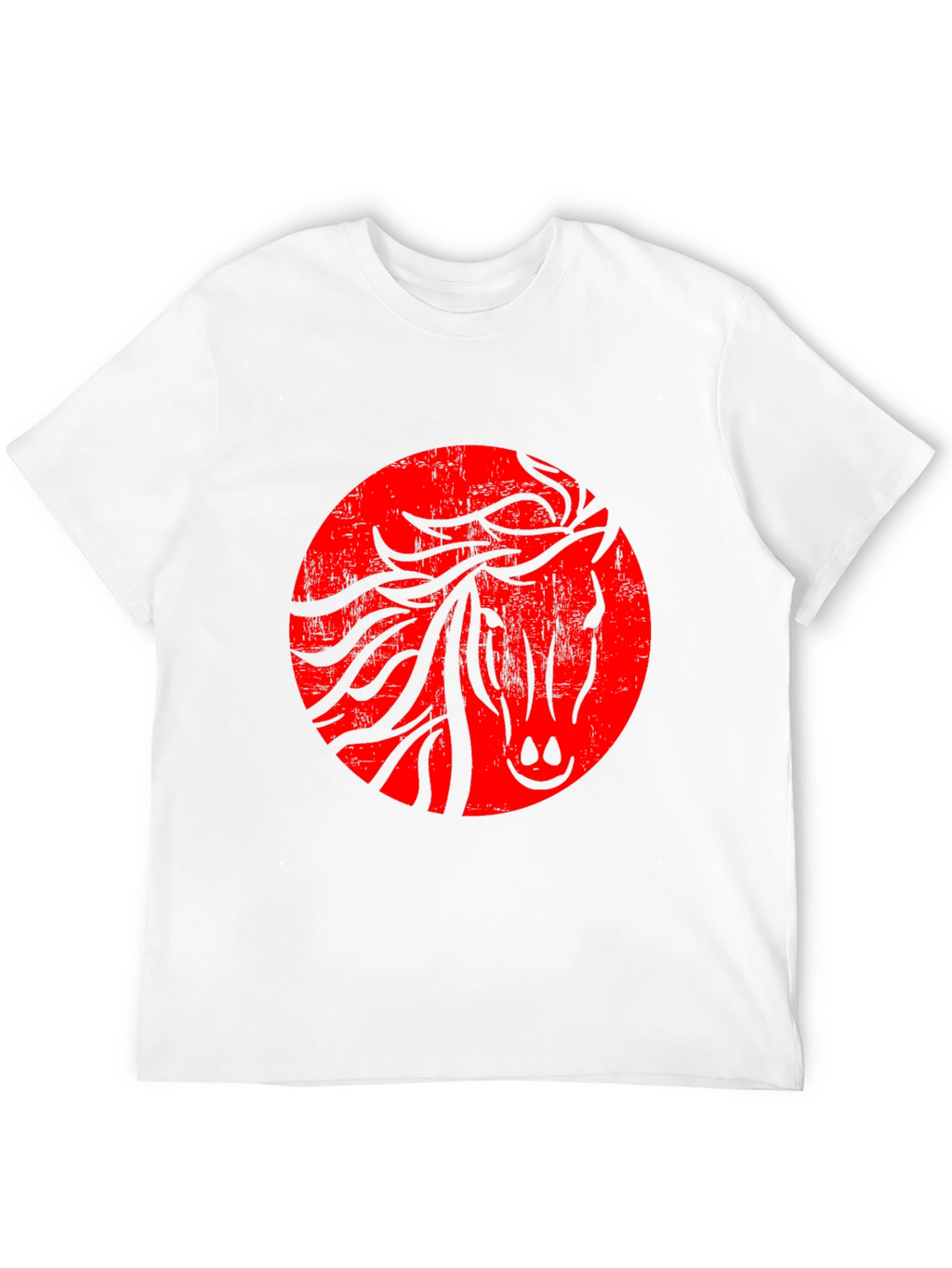 Red Horse Silhouette Graphic T-Shirt