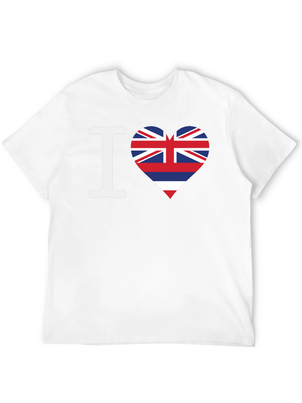 I Love Hawaii Flag Heart Graphic T-Shirt