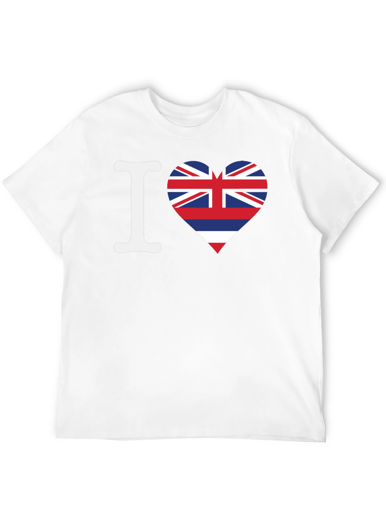 I Love Hawaii Flag Heart Graphic T-Shirt