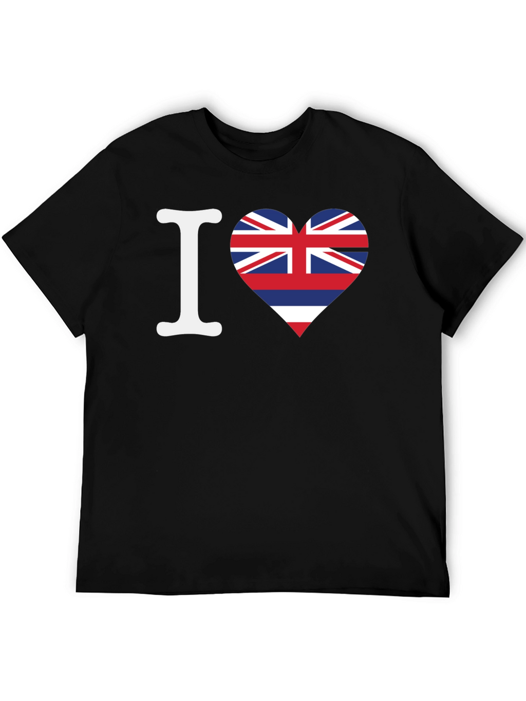 I Love Hawaii Flag Heart Graphic T-Shirt