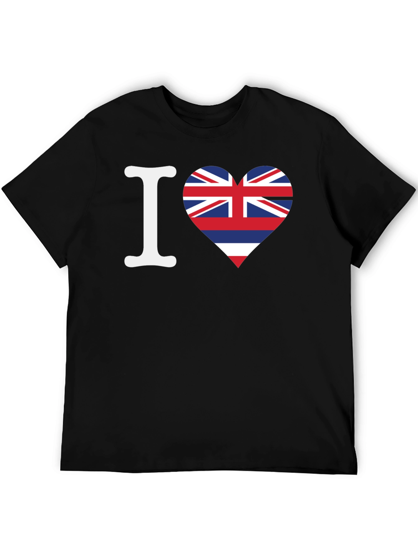 I Love Hawaii Flag Heart Graphic T-Shirt