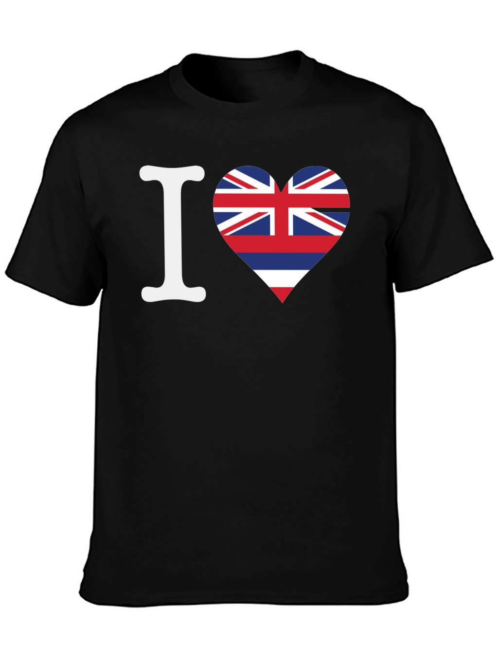 I Love Hawaii Flag Heart Graphic T-Shirt