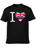 I Love Hawaii Flag Heart Graphic T-Shirt