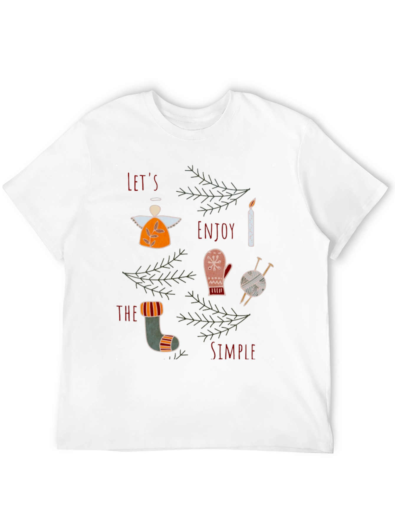 Festive Graphic Tee: Lets Enjoy the Simple Things