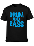 Drum and Bass T-Shirt Black Cotton Music Tee
