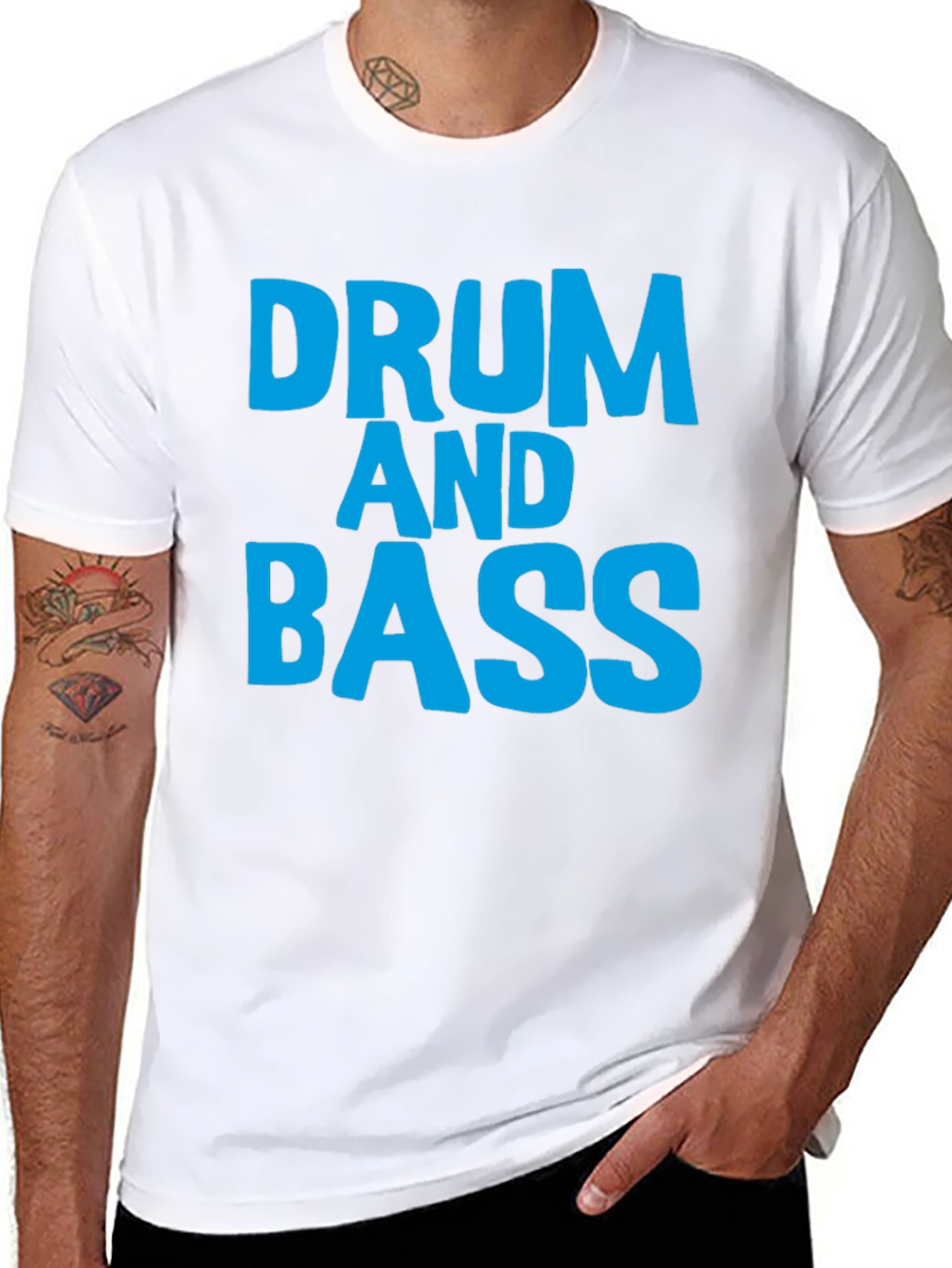 Drum and Bass T-Shirt Black Cotton Music Tee