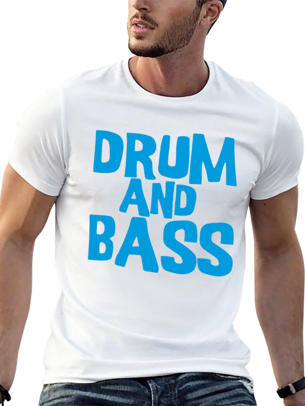 Drum and Bass T-Shirt Black Cotton Music Tee