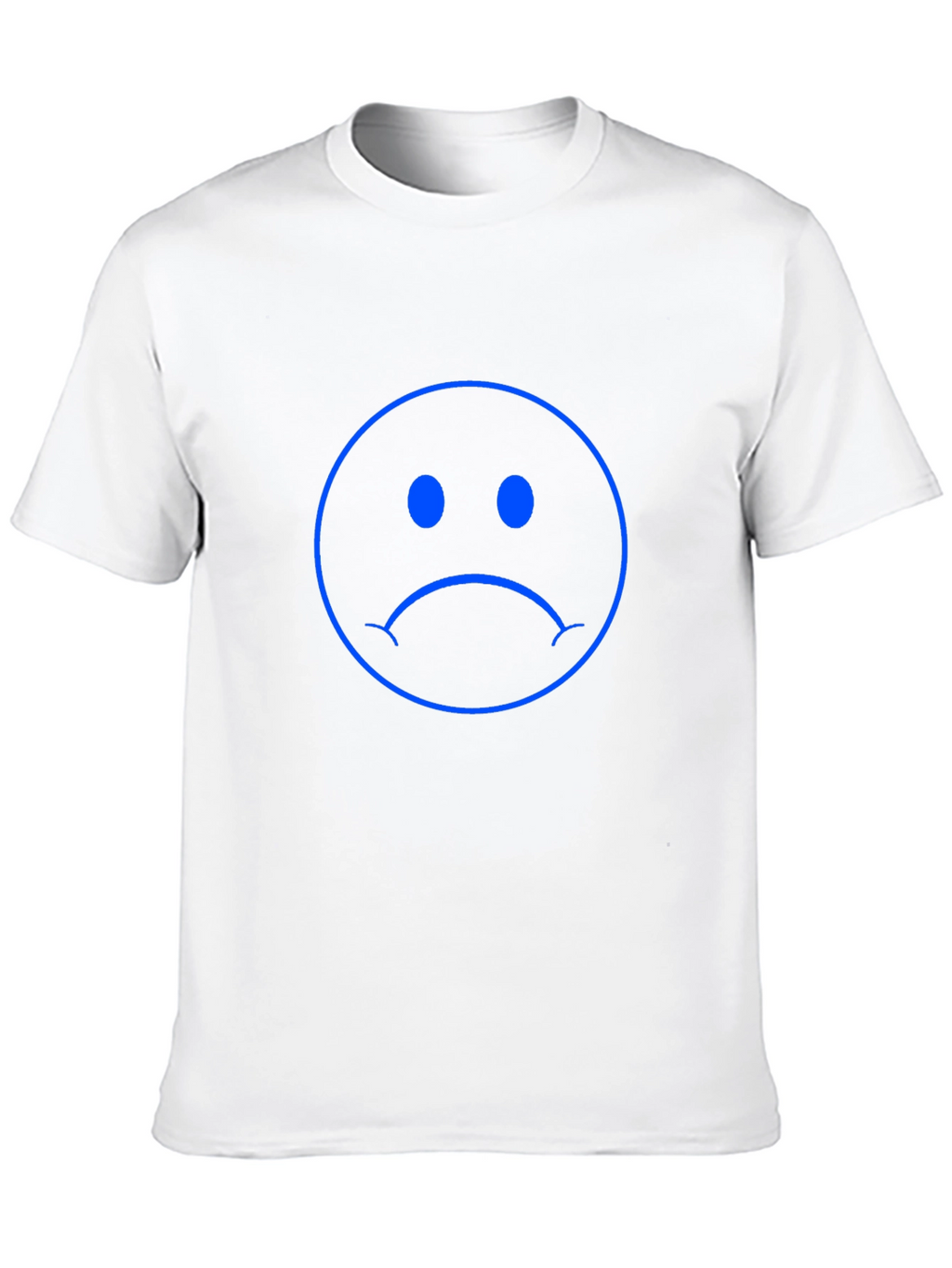 Sad Face Graphic Tee - Black Cotton Comfort