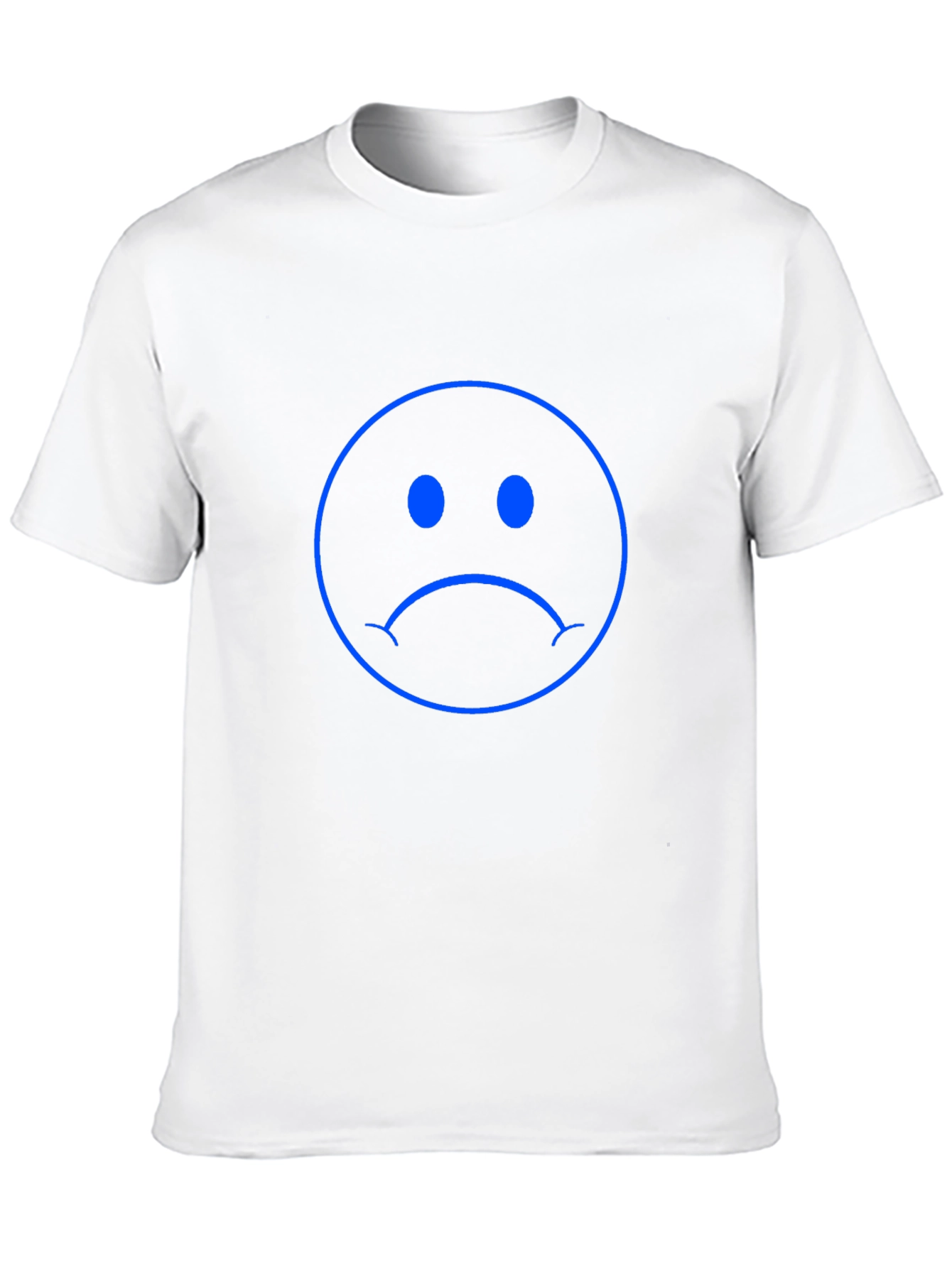 Sad Face Graphic Tee - Black Cotton Comfort