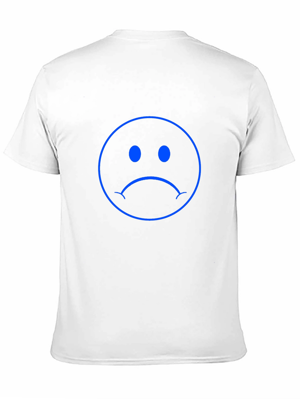Sad Face Graphic Tee - Black Cotton Comfort