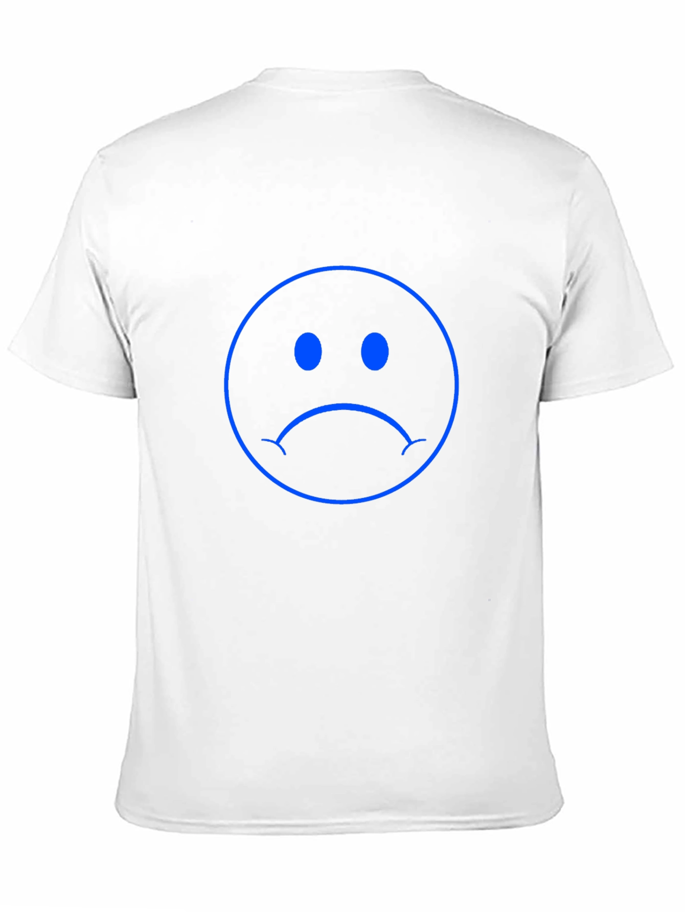 Sad Face Graphic Tee - Black Cotton Comfort