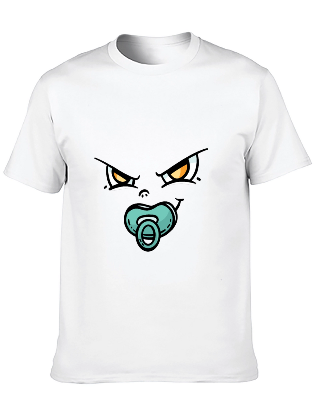 Funny Angry Baby Face Black T-Shirt