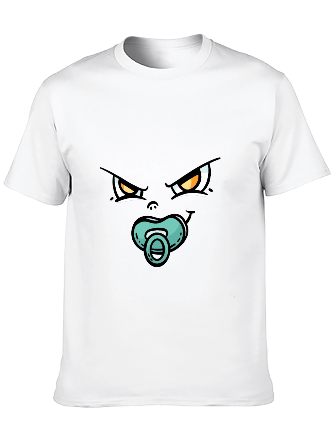 Funny Angry Baby Face Black T-Shirt