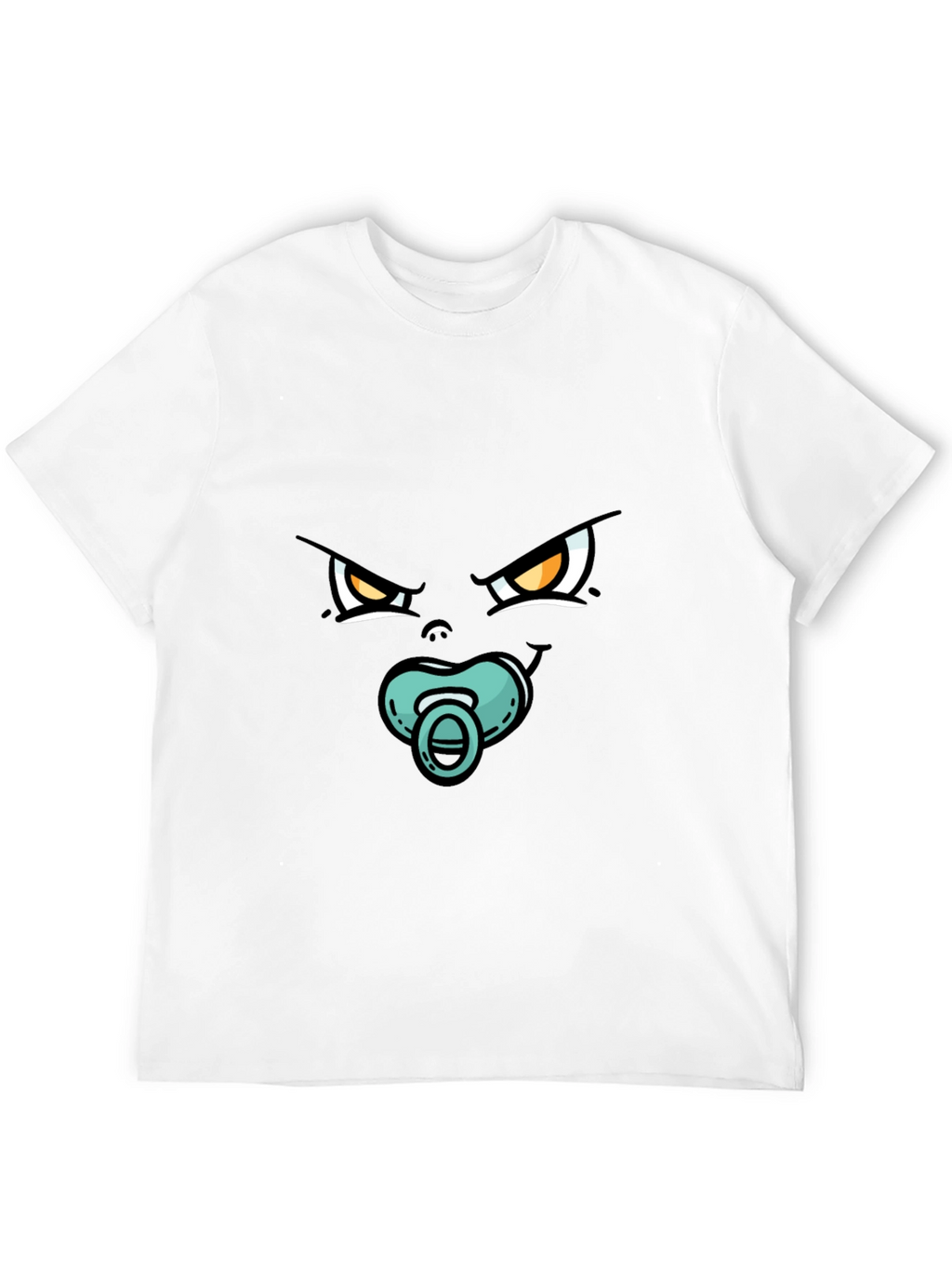 Funny Angry Baby Face Black T-Shirt