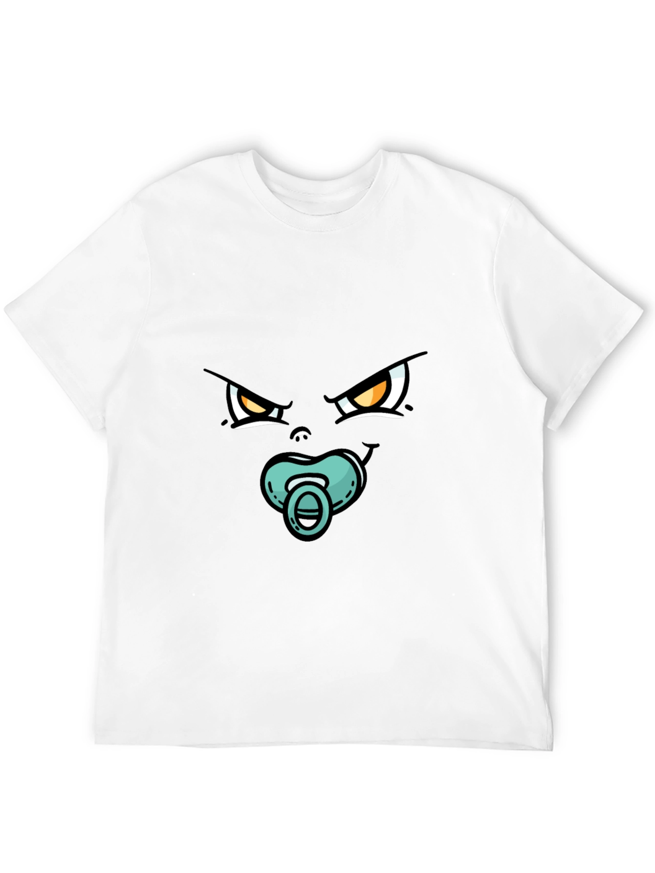 Funny Angry Baby Face Black T-Shirt