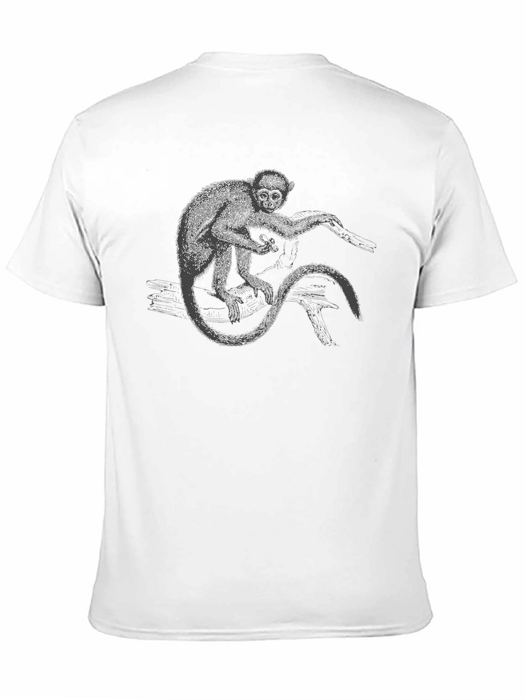 Monkey Graphic Print Black T-Shirt