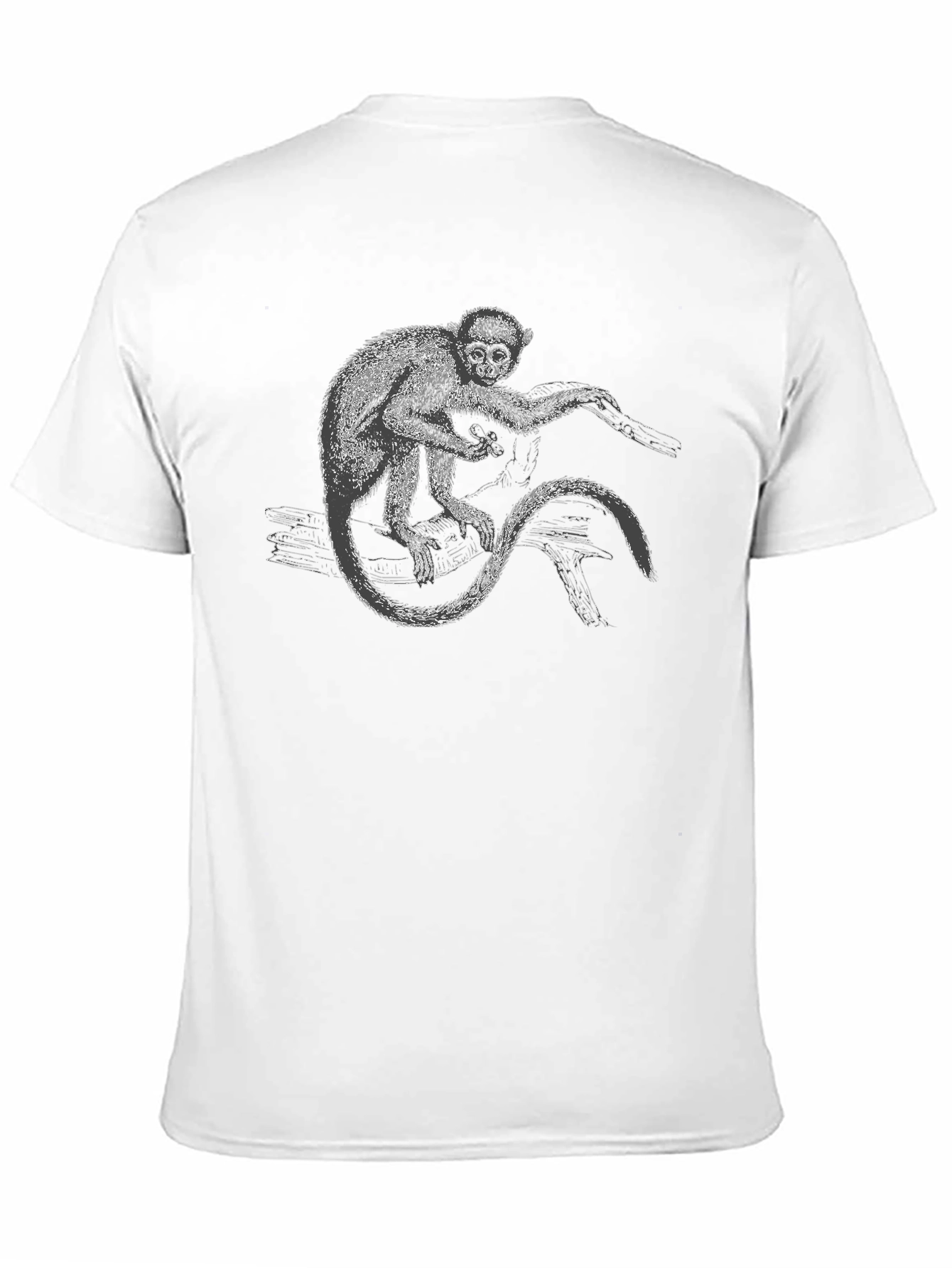 Monkey Graphic Print Black T-Shirt