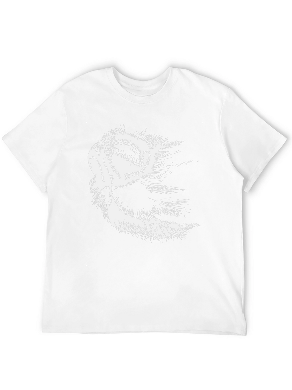 Stylish Black Tee with Animal Snout Graphic