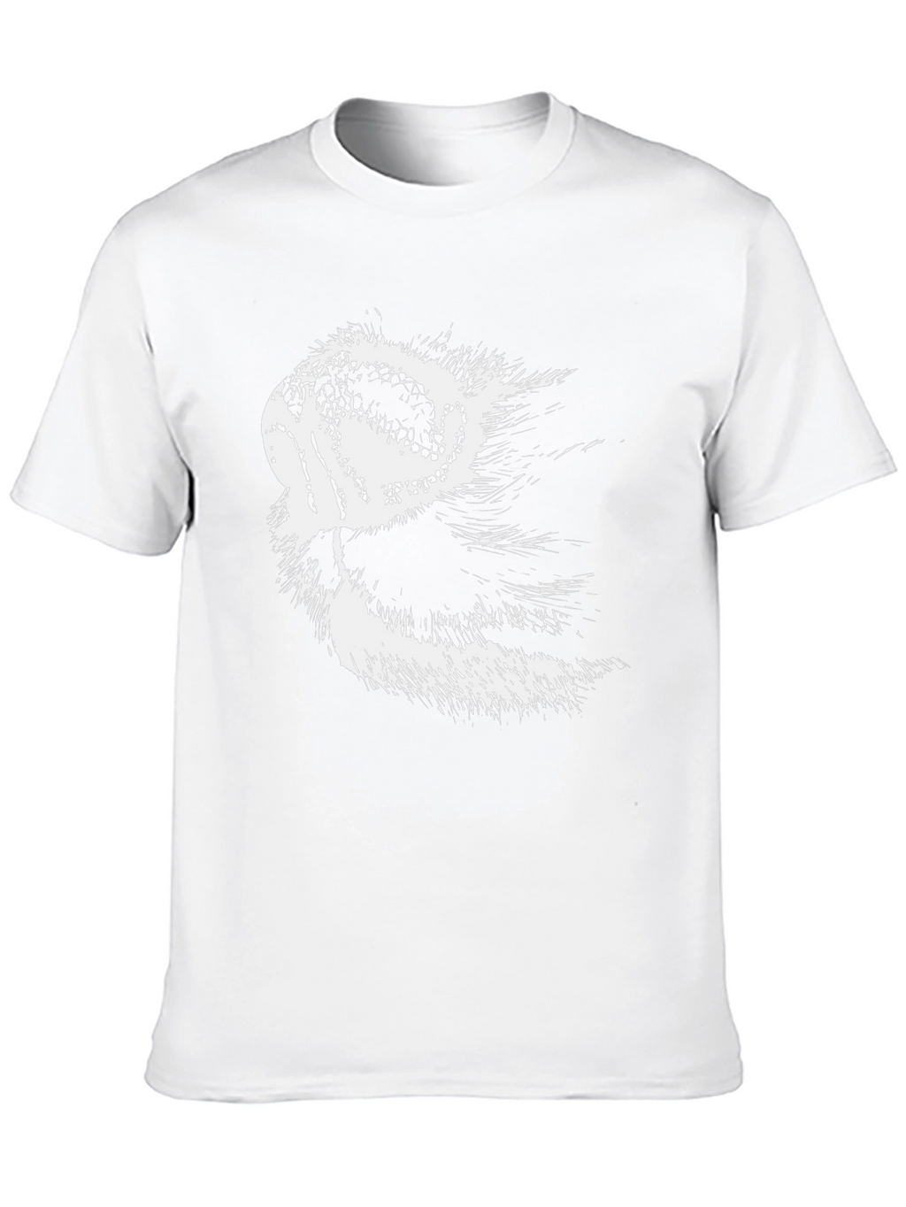 Stylish Black Tee with Animal Snout Graphic