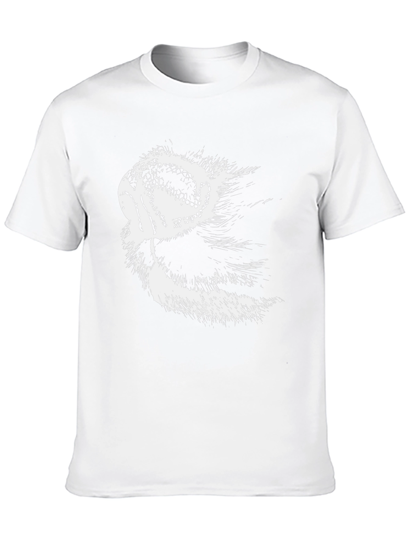 Stylish Black Tee with Animal Snout Graphic