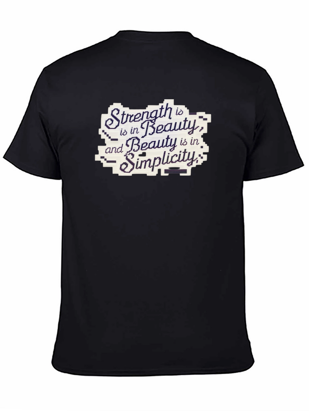 Strength Beauty Simplicity Black Cotton Tee