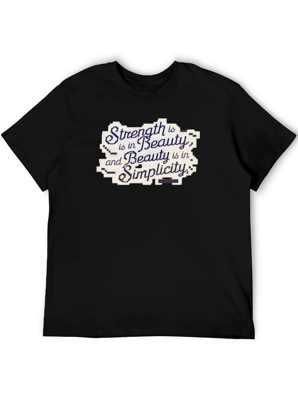 Strength Beauty Simplicity Black Cotton Tee