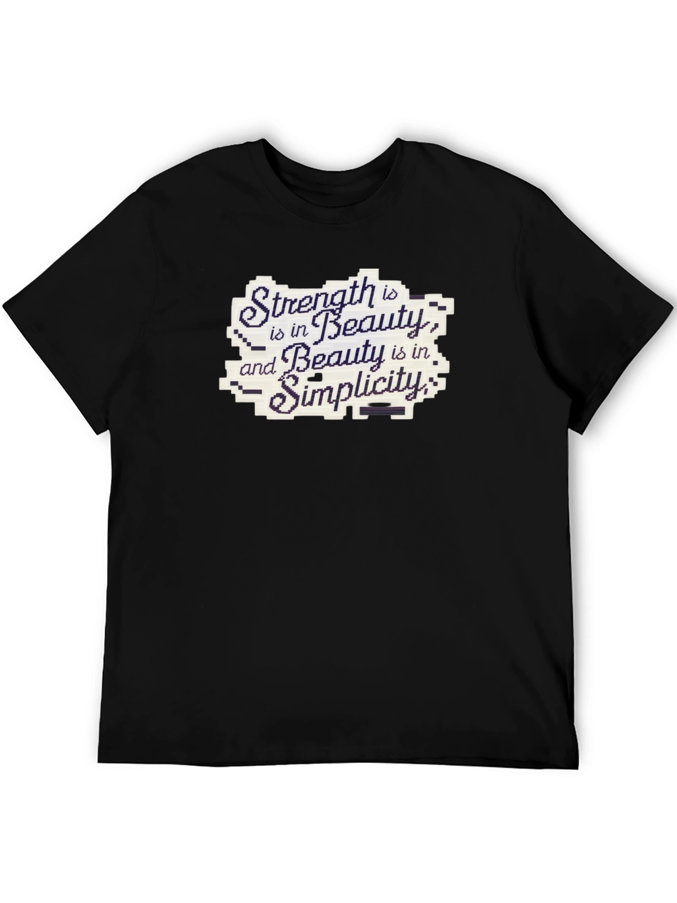 Strength Beauty Simplicity Black Cotton Tee