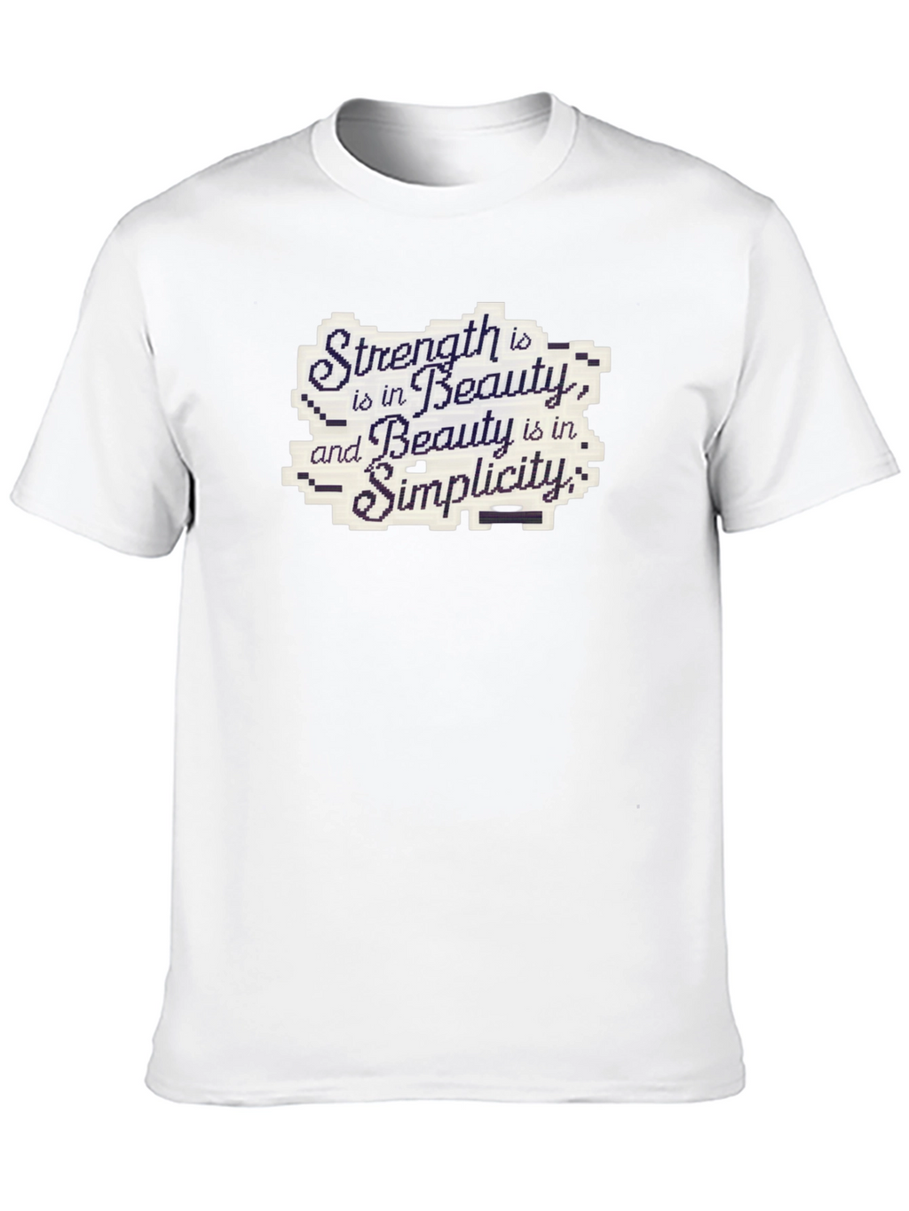 Strength Beauty Simplicity Black Cotton Tee