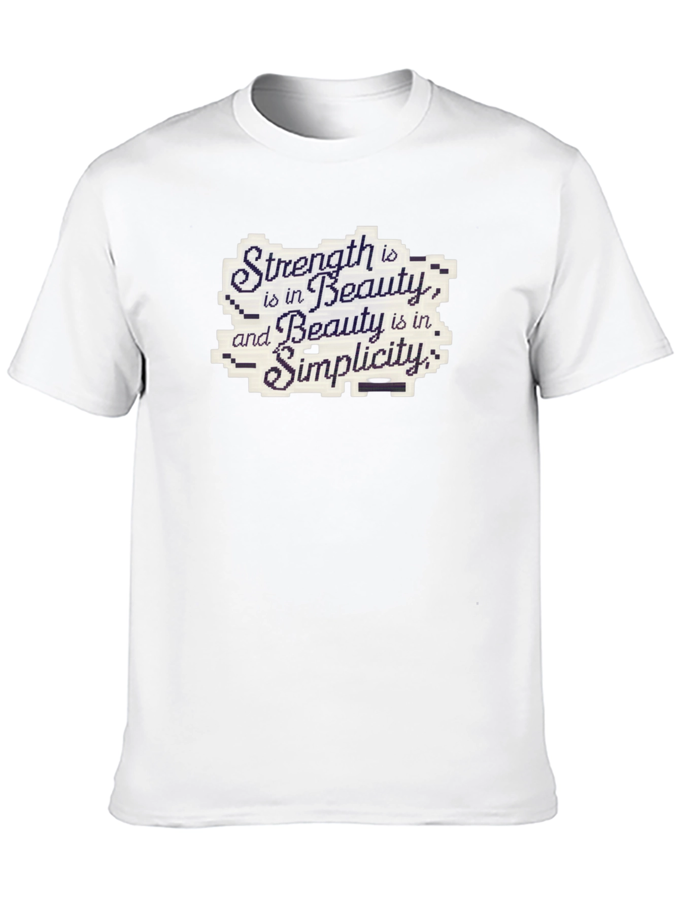 Strength Beauty Simplicity Black Cotton Tee