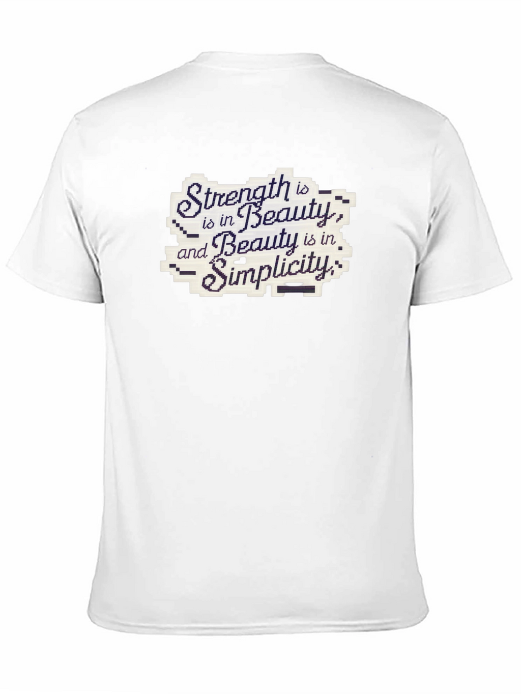 Strength Beauty Simplicity Black Cotton Tee