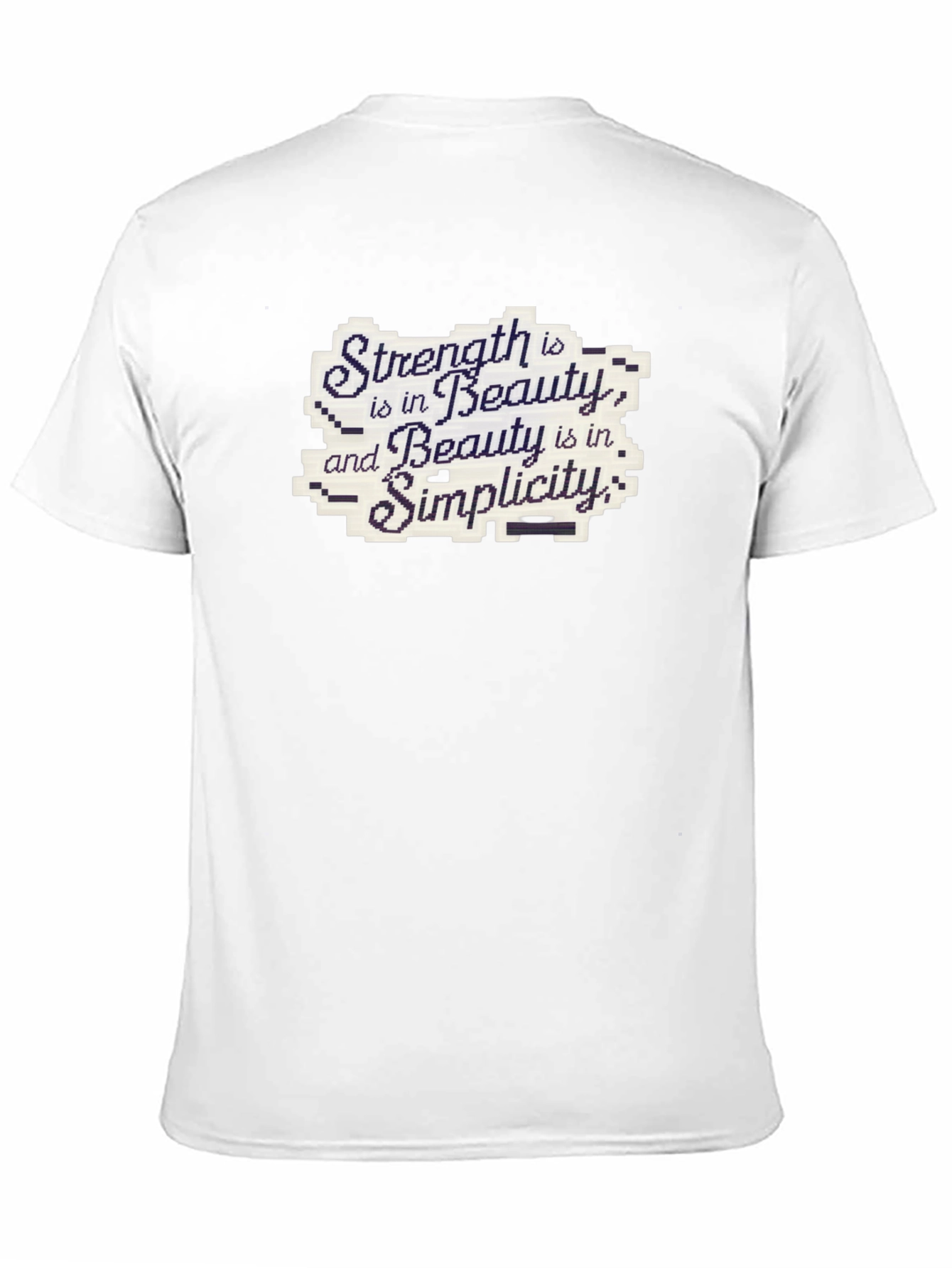 Strength Beauty Simplicity Black Cotton Tee