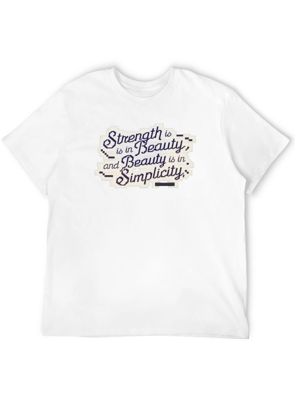 Strength Beauty Simplicity Black Cotton Tee