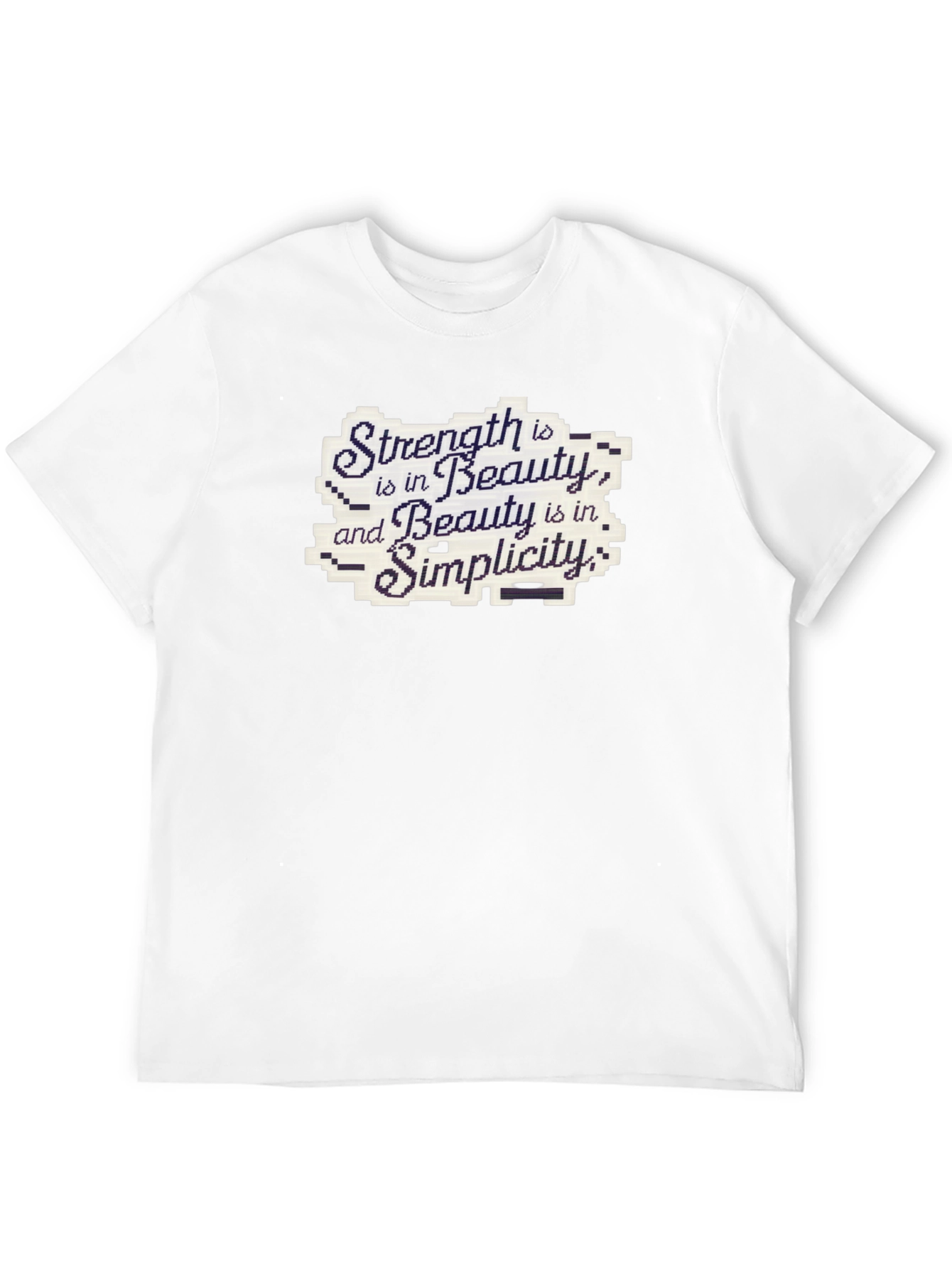Strength Beauty Simplicity Black Cotton Tee