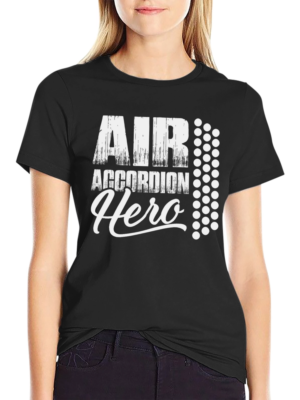 Air Accordion Hero Black T-Shirt