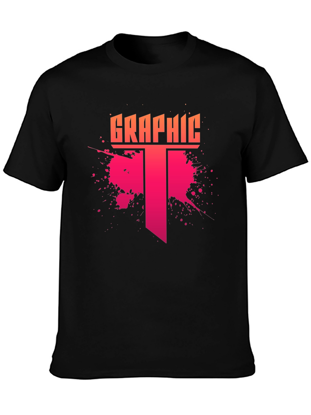 Graphic Tee - Mens Stylish Black T-Shirt