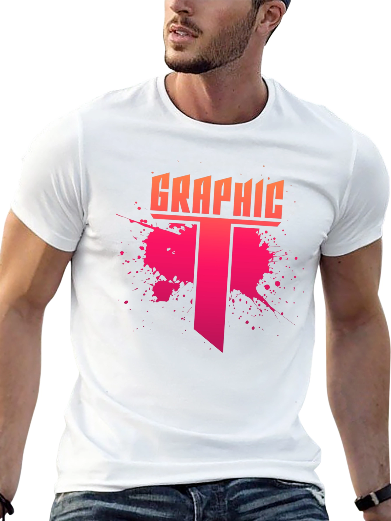 Graphic Tee - Mens Stylish Black T-Shirt