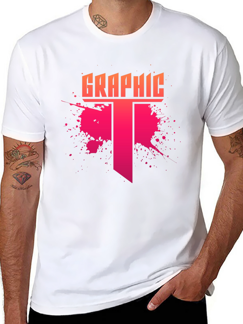 Graphic Tee - Mens Stylish Black T-Shirt