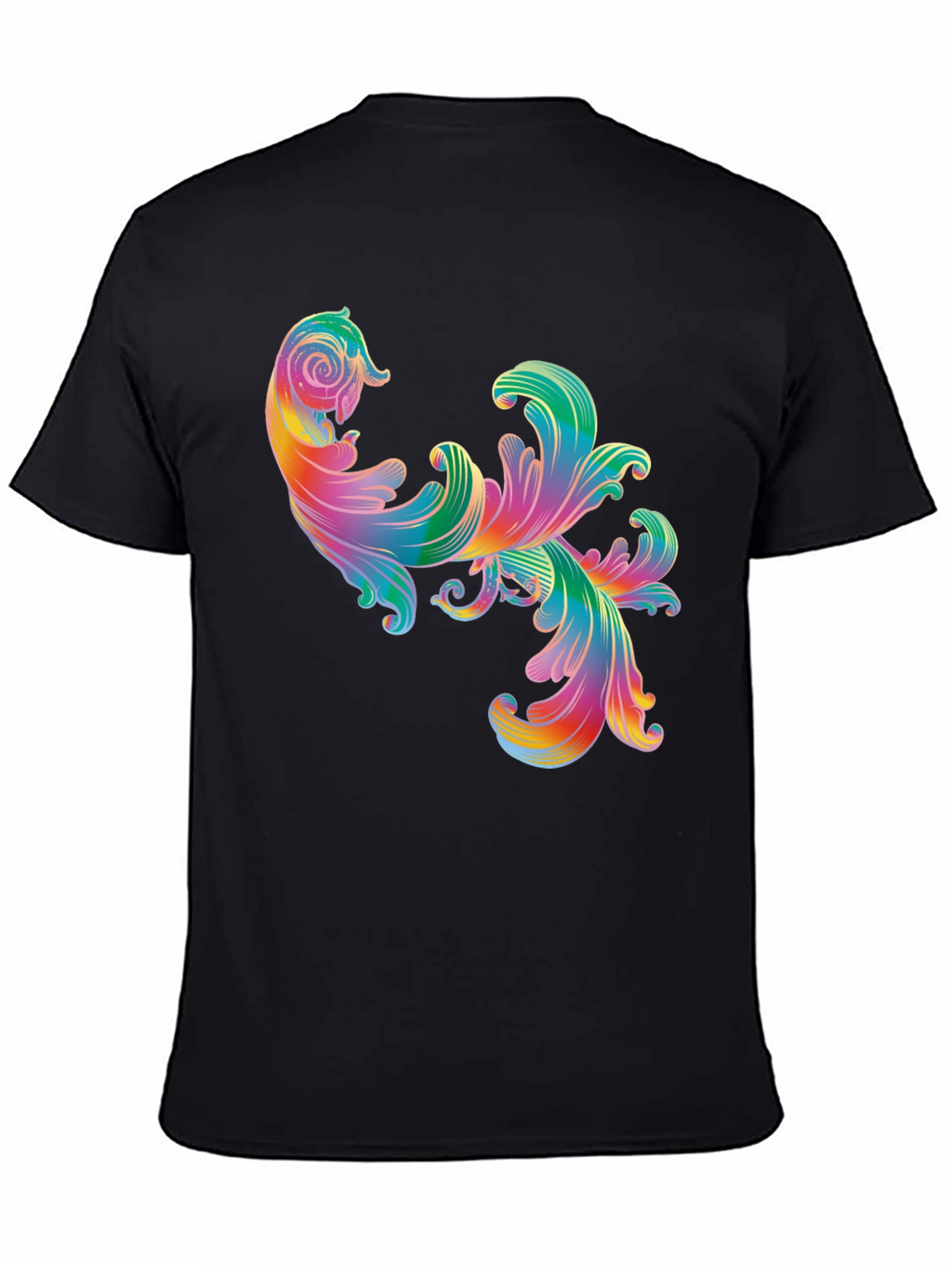 Rainbow Floral Swirl Graphic Tee
