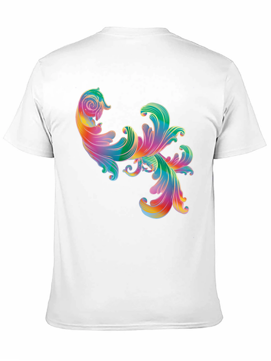 Rainbow Floral Swirl Graphic Tee