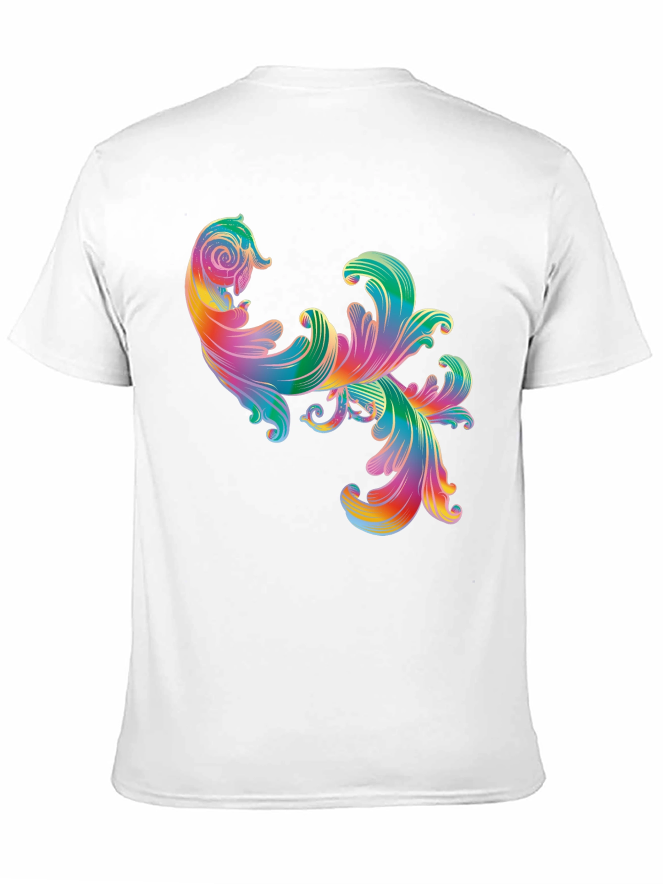 Rainbow Floral Swirl Graphic Tee
